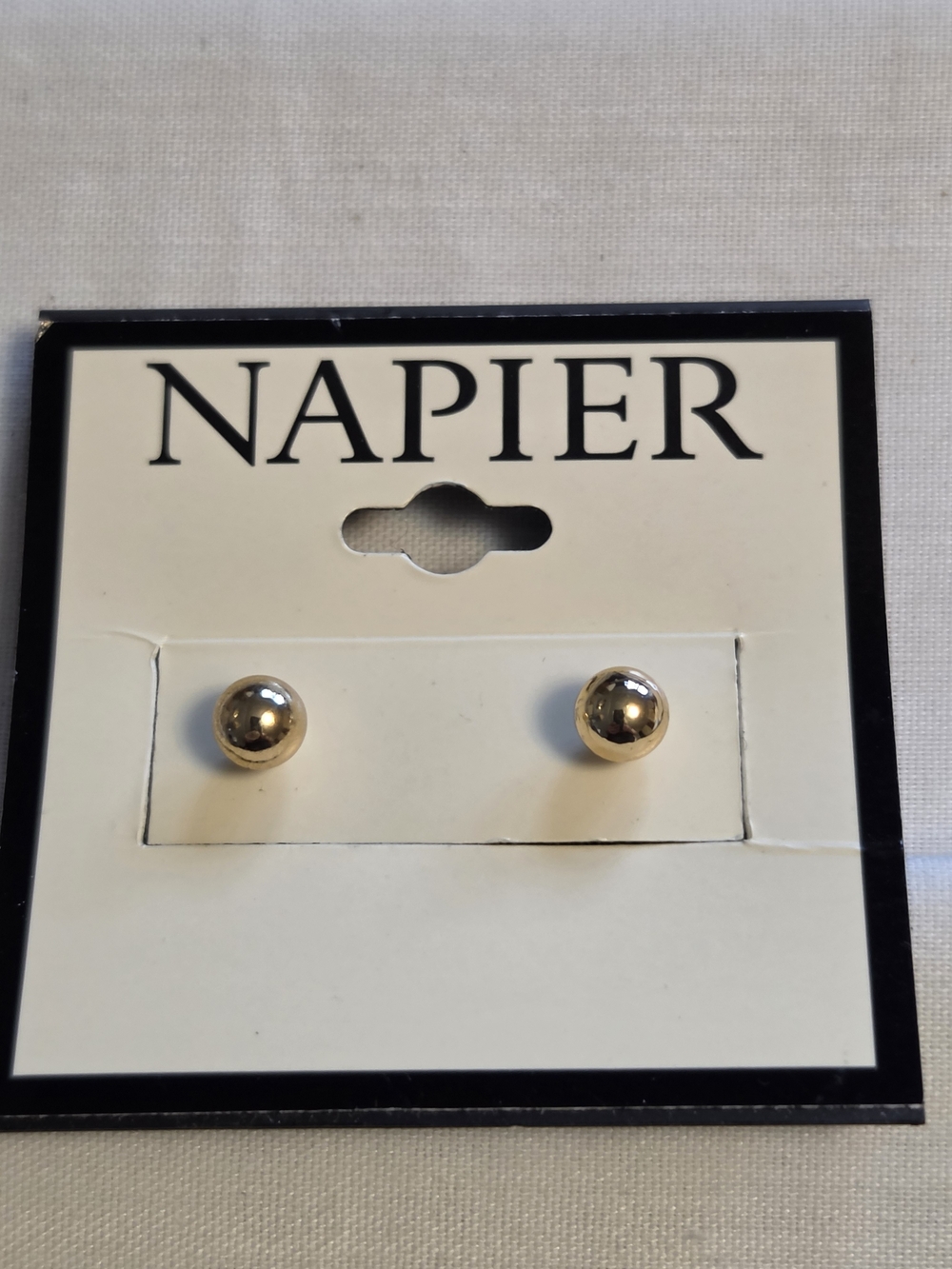 Napier 6 mm Gold-Tone Ball Post Stud Earrings